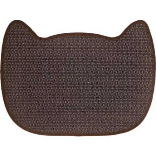 EVA Double Layer Cat Litter Pad Pure Color Cats Head Anti-falling Sand Mat for Pet Comfort Accessories Products for Pets