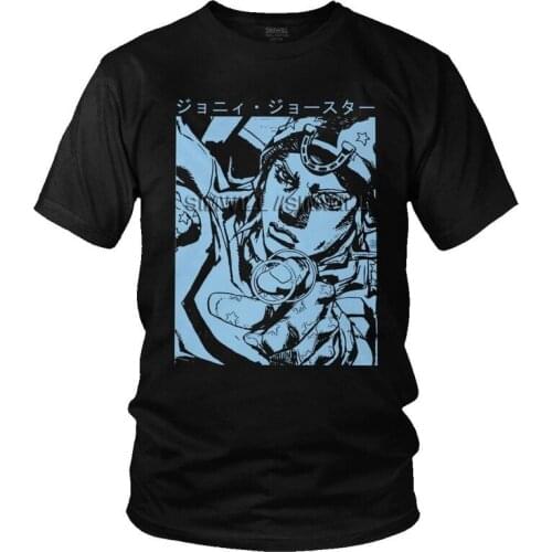 Jojo Bizarre Adventure Joseph Joestar T Shirt Mens 100% Cotton Printed T-shirt Funny Tshirt Short Sleeve Anime Manga Tees Tops