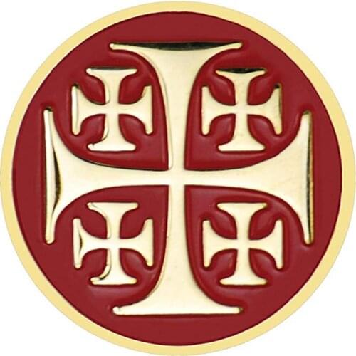 Jerusalem Cross Soft enamel Lapel Pin badge
