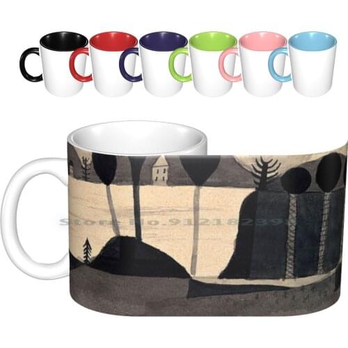 Klee-Park By The Lake , Famous Artwork Ceramic Mugs Coffee Cups Milk Tea Mug Swiss Blaue Artist Paul Klee Expressionism Park By