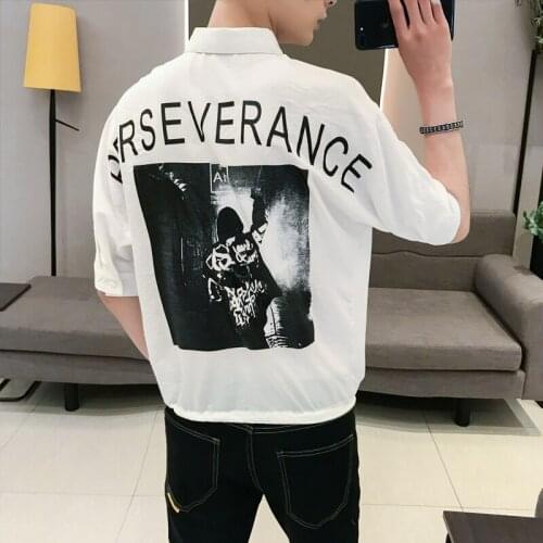 Wind short-sleeved set loose header sleeve set 5 minutes of sleeve stripe coat A236-7002 - P50 headdress flower shirt