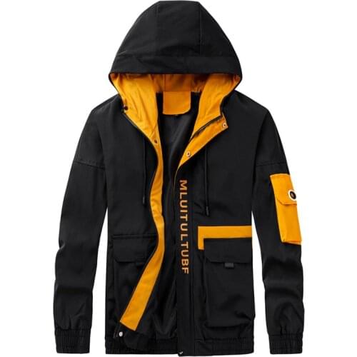 Hooded Jackets for Men Autumn Winter New Black Fashion Casual Cargo Bomber Coats Male Outwear Plus Size Hoody 4XL Clothes