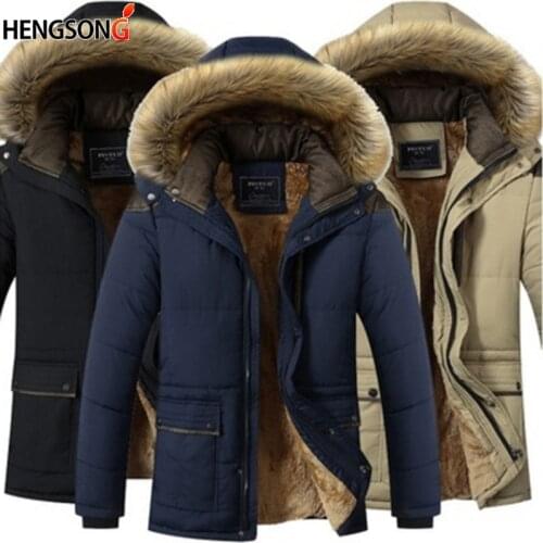 Winter Thick Warm Male Muti Color Patchwork Hooded Stand Collar Coat Jackets Pockets Casual Coat Men Outwear Jackets