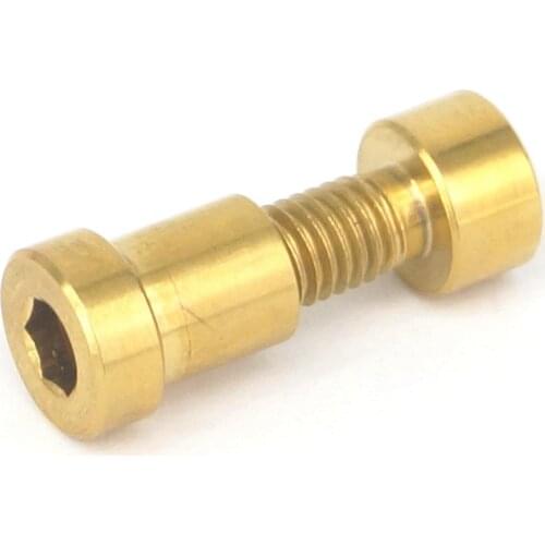 M5x16mm Golden GR5 Titanium Screw Bolt With Cap Nut For Bike Carbon Fibe Handlebar