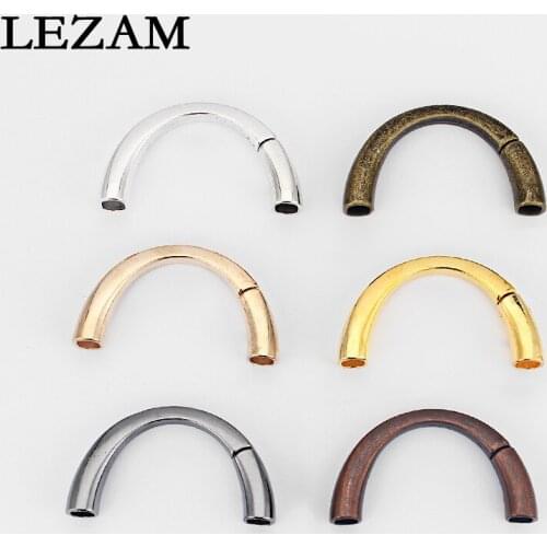 3sets Six Color Half Cuff Strong Magnetic Clasp For 10*6mm Licorice Leather Cord Diy Bracelet Jewelry Findings Accessories