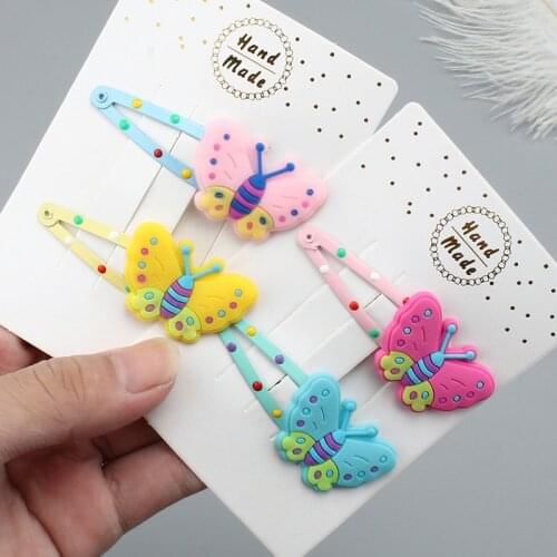 1Set Cute Child Hair Accessories Girls Butterfly Hairpins Headdress Baby BB Clip Fashion Bang Clips Cartoon Butterflys Hair Clip