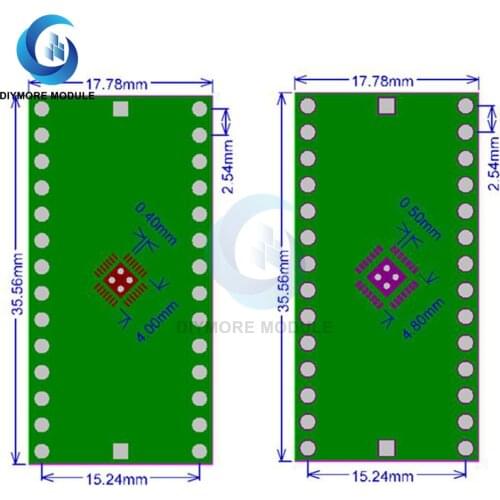QFN28 0.4mm 0.5mm to 2.54mm DIP Adapter PCB Board Converter Module