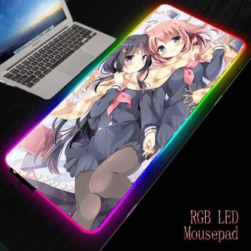 MRGBEST Sexy Anime Girl creative Mouse Pad Rectangular natural rubber base and Precision weaving cloth for office desk pad S/M