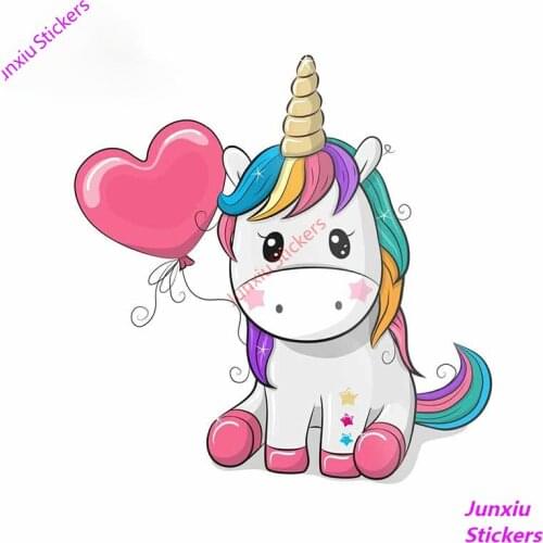 Cute Unicorn Listening To Music Car Stickers DIY Creative Stickers Personality Cover scratches Car Accessories Decal PVC13x10cm