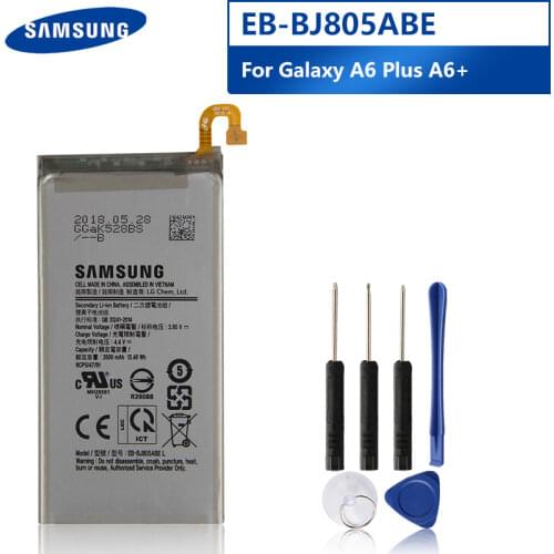 Original Replacement Phone Battery EB-BJ805ABE For Samsung Galaxy A6 Plus A6+ A605 J6+ J805 Rechargable Battery 3500mAh