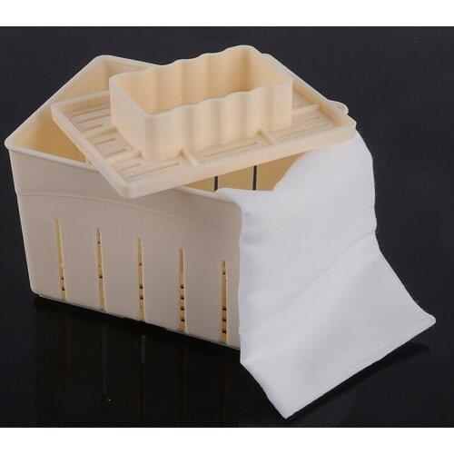 1 Pcs/Set Plastic Tofu Maker Press Mold Kit + Cheese Cloth Soy DIY Pressing Mould Kitchen Tools Food Grade PP
