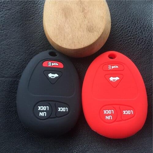 Silicone rubber car key cover case for Buick Century Hummer H3 FOR GMC FOR Chevolet 4button key case shell cover