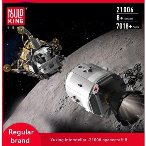 MOULD KING MOC 21006 Saturn V Spacecraft Model Building Blocks Assembled Childrens Educational Toys Birthday Gifts