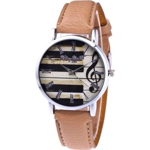 Vintage Style Round Dial Couple Watches Faux Leather Band Casual Watch Quartz Watch for Women Men LXH