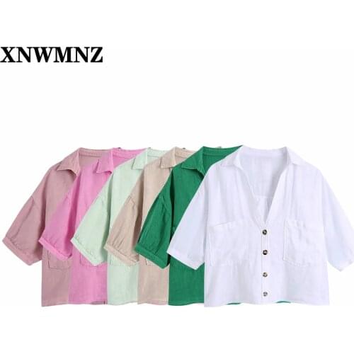 Женские льняные рубашки XNWMNZ China At AliExpress