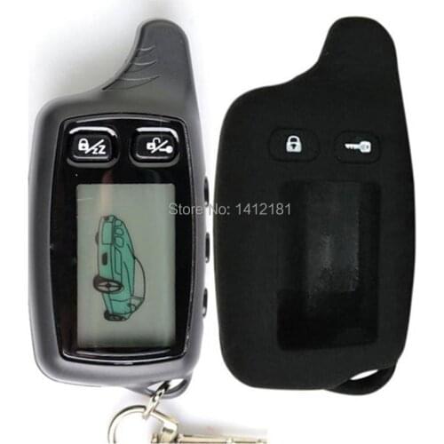 10 PCS/lot TW-9030 LCD Remote Control Keychain + Silicone Case For 10PCS Russian Tomahawk Tw9030 Car Alarm Tomahawk TW 9030 key