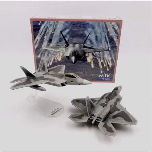 1:100 Scale US Army F22 Raptor Stealth Fighter F-22 Military Aircraft Model Metal Alloy Diecast Collection Gift Simulation Show