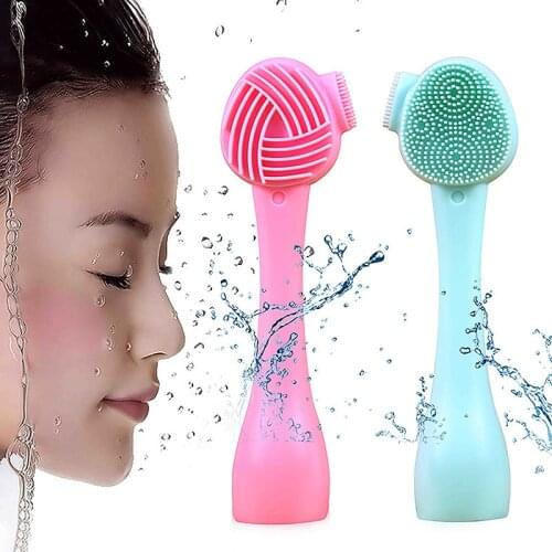 1pc Silicone Face Brush Silicone Facial Cleansing Brush Massage Makeup Remover Beauty Tools Deep Clean