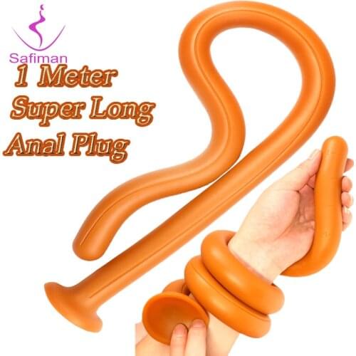 1M Super Long Dildo Huge Silicone Long Anal Dildo Butt Plug Erotic Adult Sex Toys For Women Men Anus Dilator Anal Plug Expander