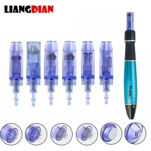 10pcs/lot Bayonet Micro Nano Round Needles Cartridges Microneedles For Electric Dr Derma Pen Tattoo Tips Permanent MTS Makeup