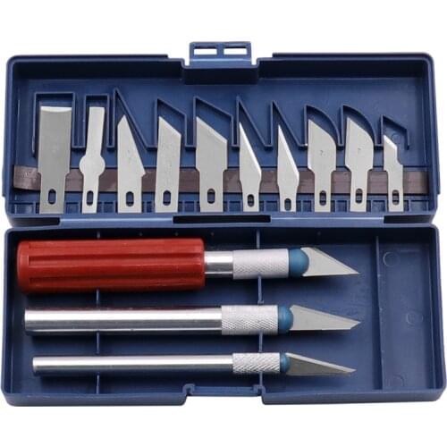 13 Sets Carving Knives Metal Blade Hook Knife Woodworking Carving Tool Carving Pen Knife Scrapbooking Sculptures Arts Craft