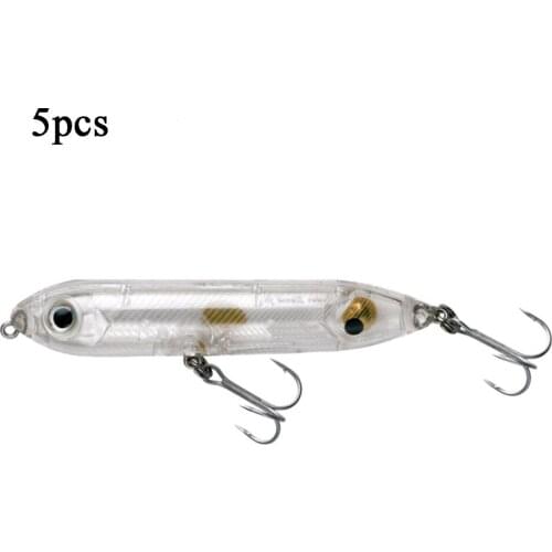5pcs Topwater Pencil Lure 10cm 12g Rattle Sound Walk The Dog Fishing Wobbler Pesca Spook Bait Surfasting Unpainted Blank Body