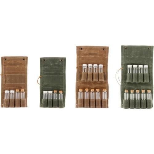 Camping Condiment Jar Picnic Spice Bottle Seasoning Pepper Tin Can Cooking Cruet Holder Grilling Spices Sauce with Storage Bag