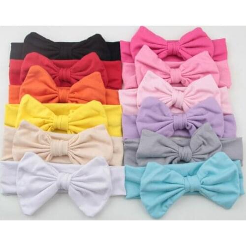 Newborn Flowers Floral Butterfly Bow Elastic Hair band Girls Knot Headbands Children Headwear Baby Hair Accessories YH401
