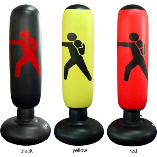 160cm Inflatable Boxing Bag Adult Children Boxing Punch Kicking Sandbag PVC Boxing Training Target Stress Relief Equipment