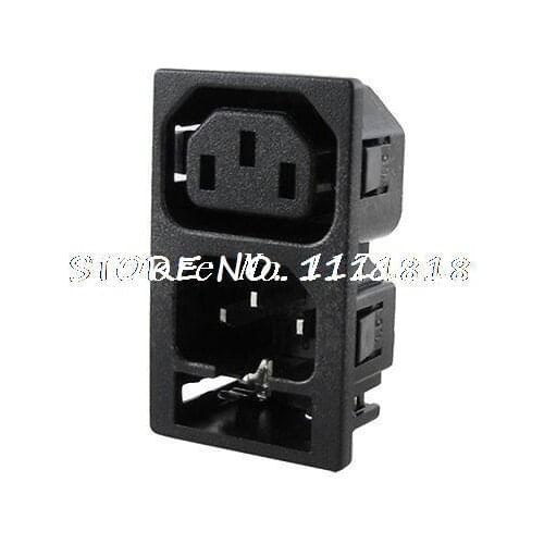 IEC 320 C13 Male C14 Female UPS Snap in Fused Socket Strip AC 250V 10A