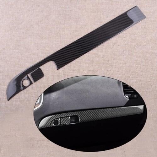 3pcs Car Copilot Dashboard Panel Cover Trim Carbon Fiber Left Hand Drive Fit for Dodge Charger 2015 2016 2017 2018 2019 2020