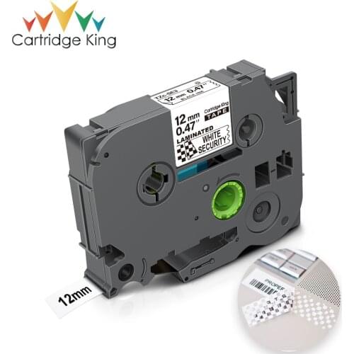 1PCS 12mm TZe-SE3 Security TZ Tapes Black on White TZeSE3 TZSE3 TZe SE3 Label Tapes Compatible for Brother P-touch Label Maker