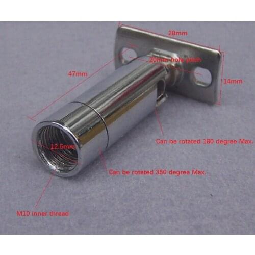 M10 inner thread plated 180degree rotatable connector metal tube with fix bracket lighting accessories