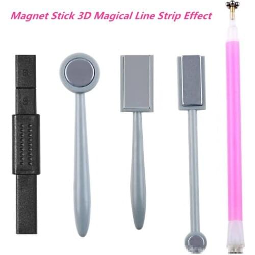 Magnetic Nail Art Stick 3D Cat Eyes Effect Strong Magnet Board Painting Gel Nail Polish Manicure Tool Cat eye gel Powder