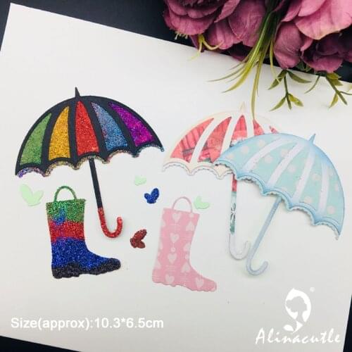 Metal Cutting die Cut Umbrella Butterfly Rainshoes Scrapbooking Paper Craft Handmade Card Album Punch Art Cutter Alinacutle Die