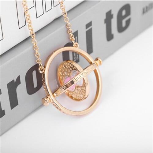 ZRM 8 Colors Fashion Time Turner Hourglass Necklace Environmental Friendly Necklace High-grade Edition For Women Lady Girl