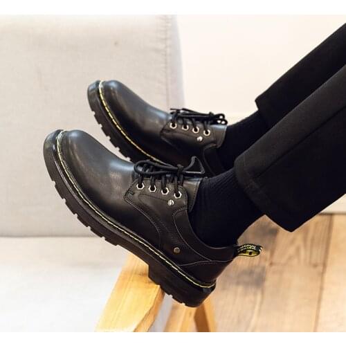 Spring summer leather shoes mens Korean fashion formal shoes youth England versatile black leather suit casual leather shoes