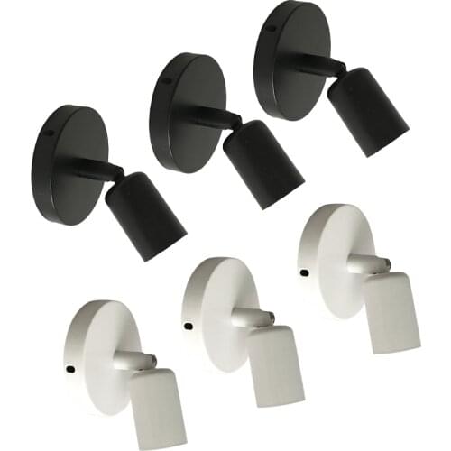 6pcs Wall Light E27 Wall Lamp Holder Adjustable Light Holder Home Shop