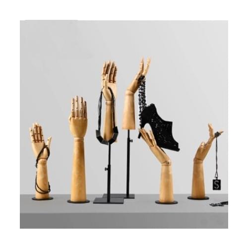 New Display Hand Model Necklace Bag Shoes Display Wooden Hand Mannequin On Sale
