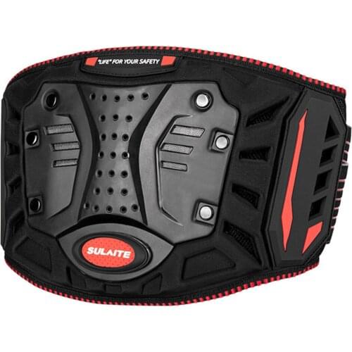 SULAITE New Red Motorcycle Waist Protector Brace Anti-Fall Summer Breathable Off-Road Waist Kidney Support Belt Protective Gear