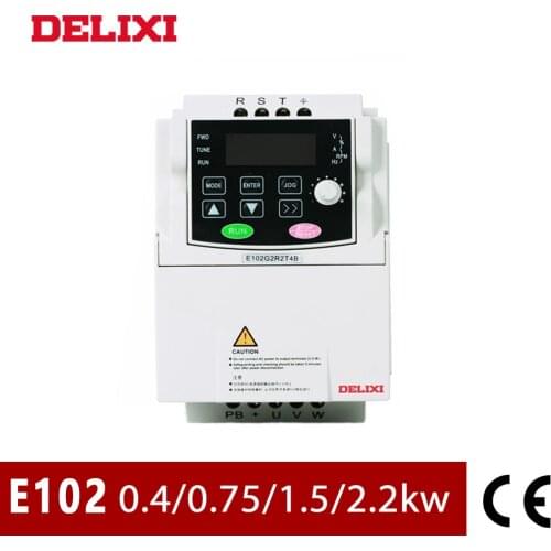 DELIXI AC 220V 0.4KW 0.75KW 1.5KW 2.2KW single phase VFD inverter drives for motor Speed Control 50/60HZ DC frequency converter