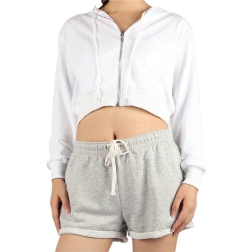 Casual Womens Zip Up Hoodies Long Sleeve Sweatshirt Solid Color Drawstring Classic Sweatshirts Loose Oversized 2021