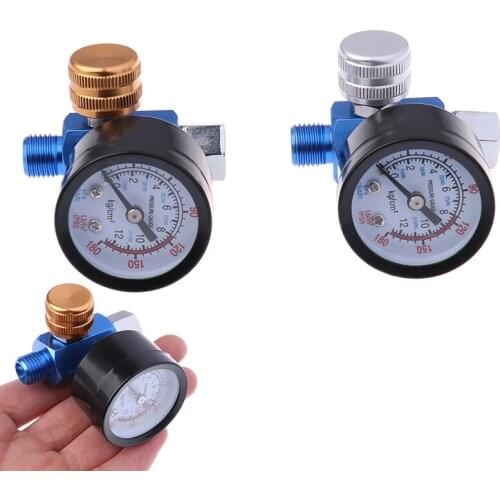 Practical New 1/4 NPT HVLP Spray Gun Regulator Air Pressure Gauge Regulator For Spray Gun Good Quality