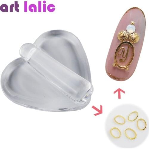 Artlalic Heart Base Professional Embossed Mold Nail Tools Metal Frame Bending Acrylic Transparent Radian Bar Nail Art Equipments