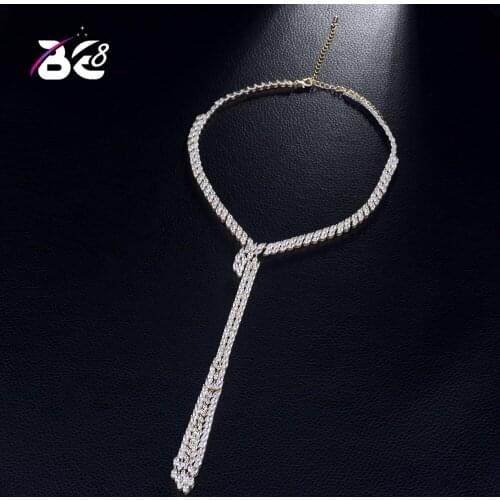 Be 8 Luxury Shinny Micro AAA Cubic Zirconia Pave Necklace for Women Pendant Accessories Fashion Party Jewelry Bijoux Femme N075