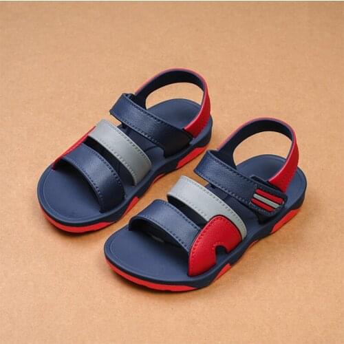 2020 Casual Kids Sandals Children Kids Shoes Baby Boy Summer Beach Sandals PVC Flat Breathable Beach Slip-On Shoes Boys Sandal