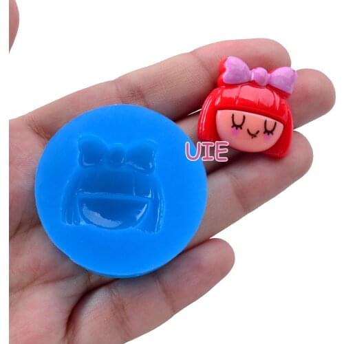 FYL578U 20.8mm x 23.6mm Girl Silicone Mold Fondant Cake Decoration Candy Resin Clay Earrings Necklace Craft Soap Candle