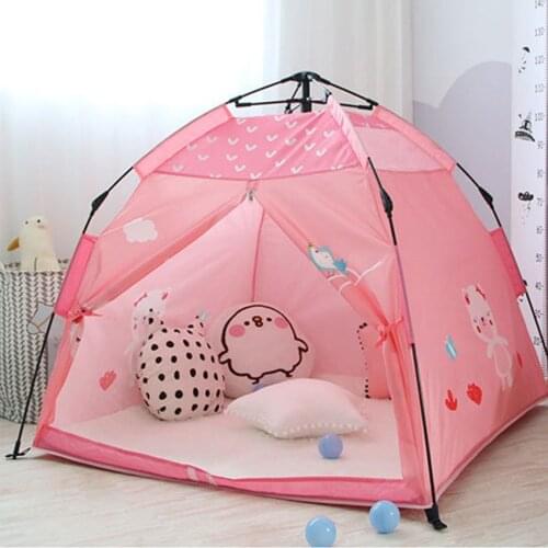 Foldable Children Tent Indoor and Outdoor Camping Dual-Purpose Tent For Kids Easy Installation Girls Doll House Boys Play Room