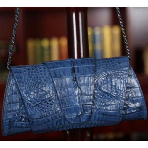 LINSHE crocodile The chain package fashion Female bag The whole article crocodile Leather bag The new Genuine leather