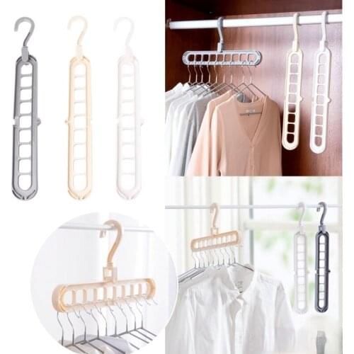 Clothes storage hanger 3D Space Saving Magic hanger 360 Rotation clothes hanger Clothes Hanger Cabinet Organizer With Hook